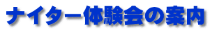 ナイター体験会の案内